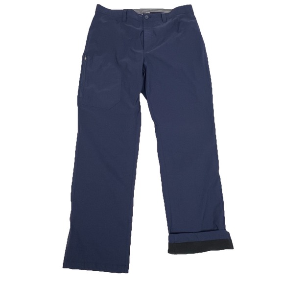 Eddie Bauer Other - Eddie Bauer Fleece Lined 2 Way Stretch Tech Pants Water Repel Blue Mens 34 x 30